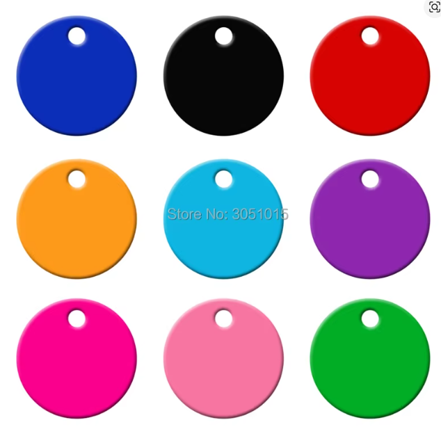 Available round tag colors